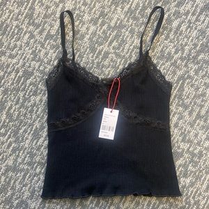 Little black tank with lace